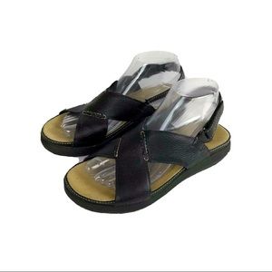 Rockport Black Comfort Criss Cross Sandals Sz 7.5M. 2386